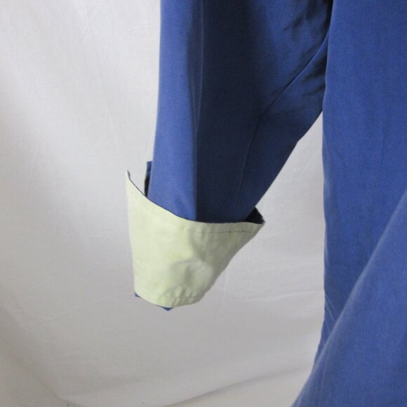 Maggie McNaughton Shirt Button Up Tunic Blue Roll Cuffs Long Sleeve Size 3X - Picture 4 of 8